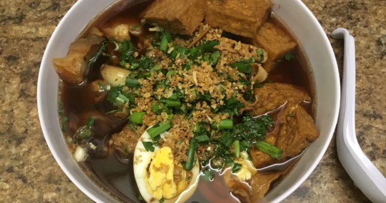 Thai Noodle Soup with Pork Belly