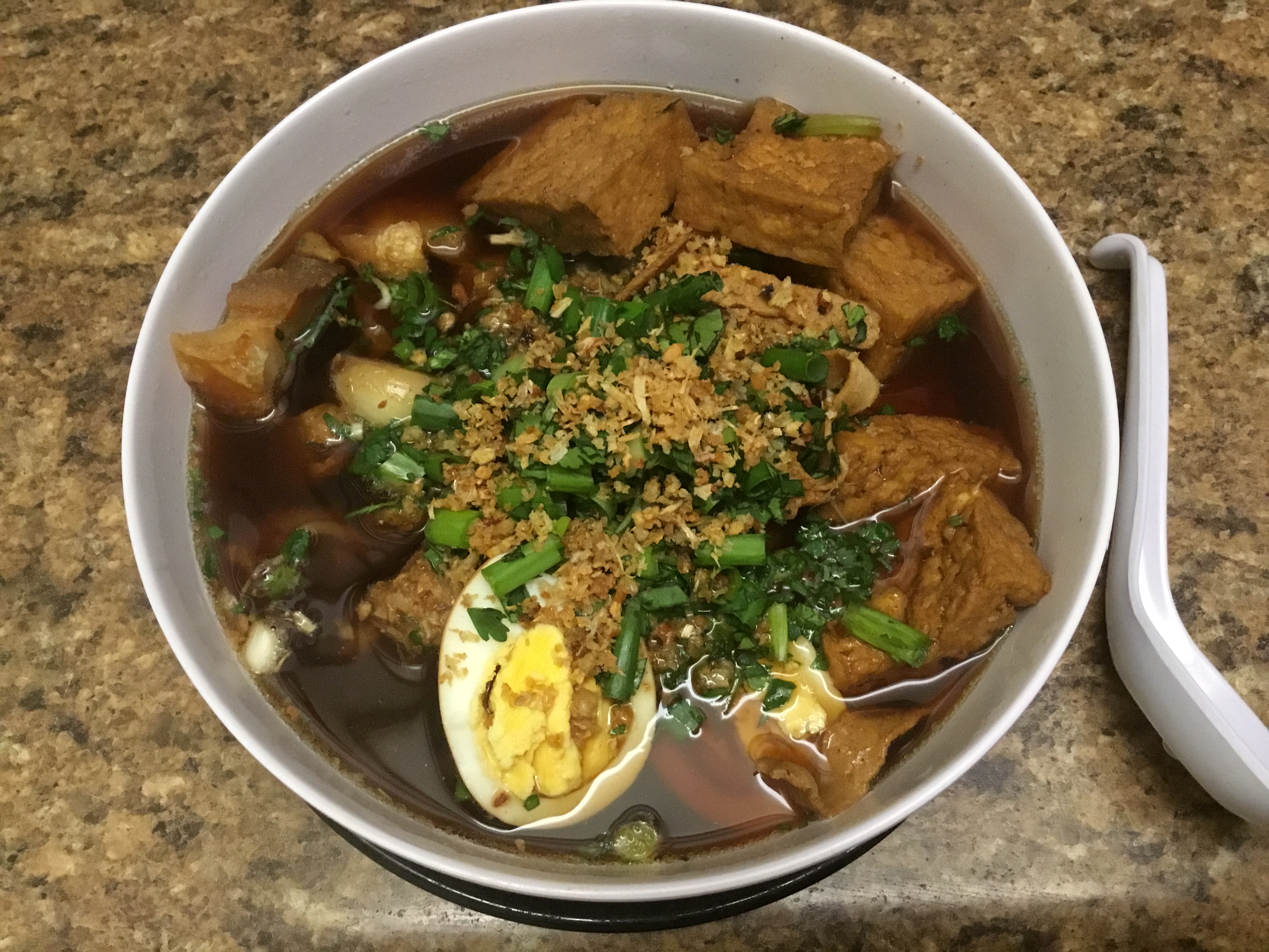 Thai Noodle Soup with Pork Belly