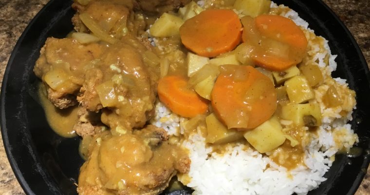 Japanese Curry Rice with Fried Chicken