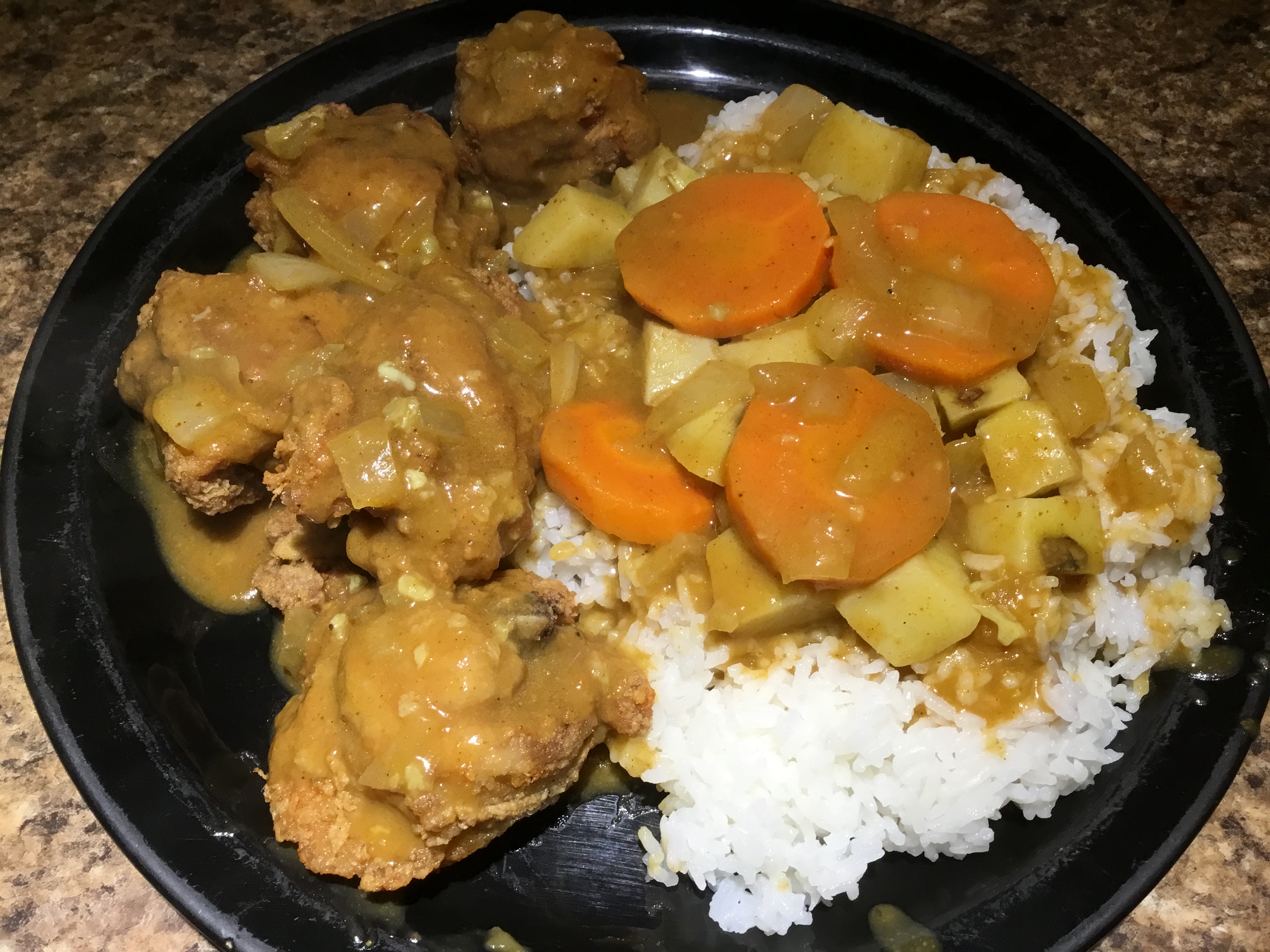 Japanese Curry Rice with Fried Chicken