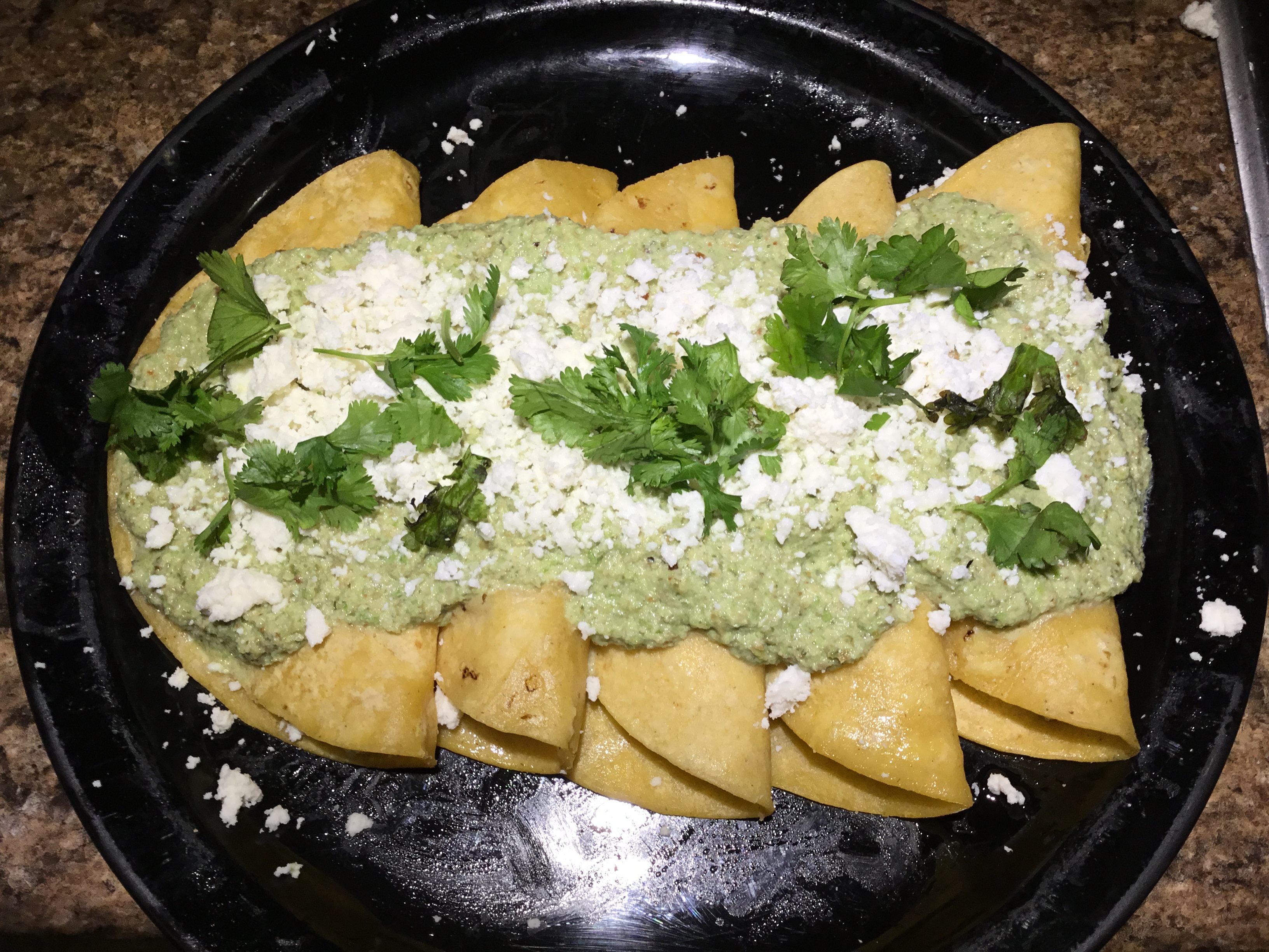 Pumpkin Seed Sauce Enchiladas