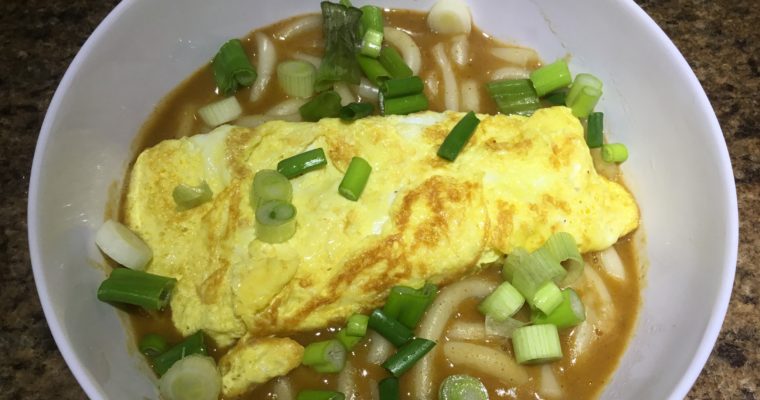 Curry Udon with Omelette