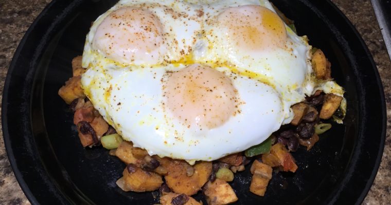 Plantain Hash and Eggs