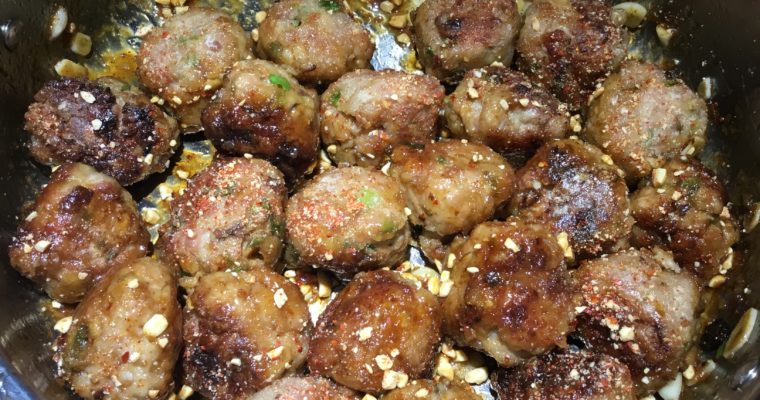 Korean style Pork Meatballs