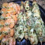 African, main course, chicken, shrimp