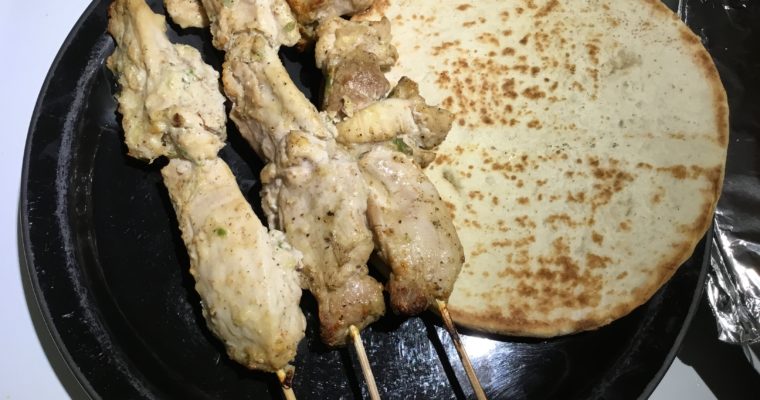 Black Pepper and Garlic Chicken Skewers