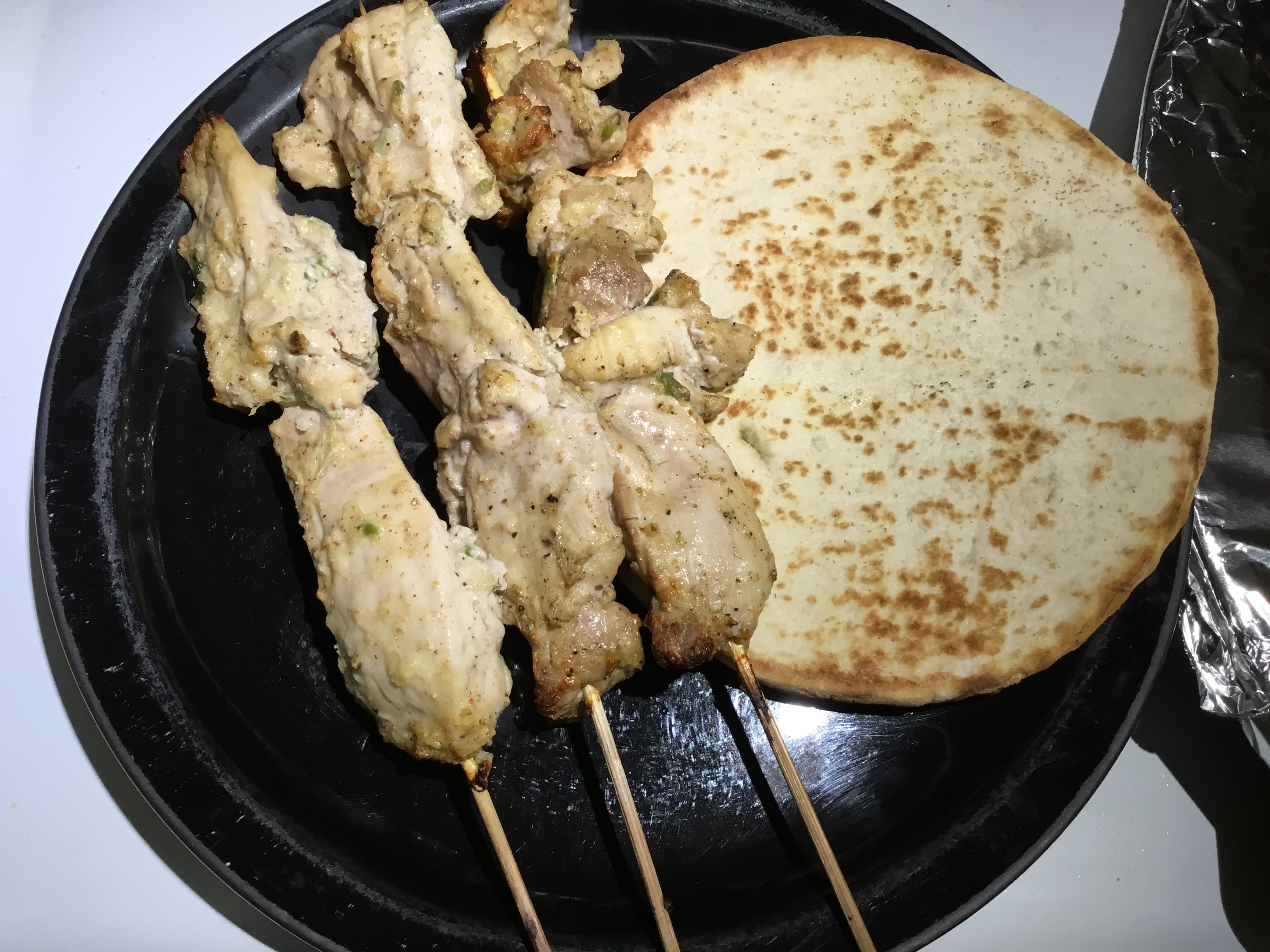 Black Pepper and Garlic Chicken Skewers