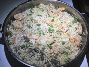 African, main course, seafood, rice