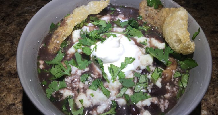 Black Bean Soup with Masa Dumplings