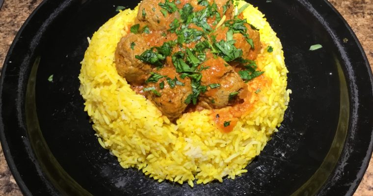 Meatballs with Saffron Rice