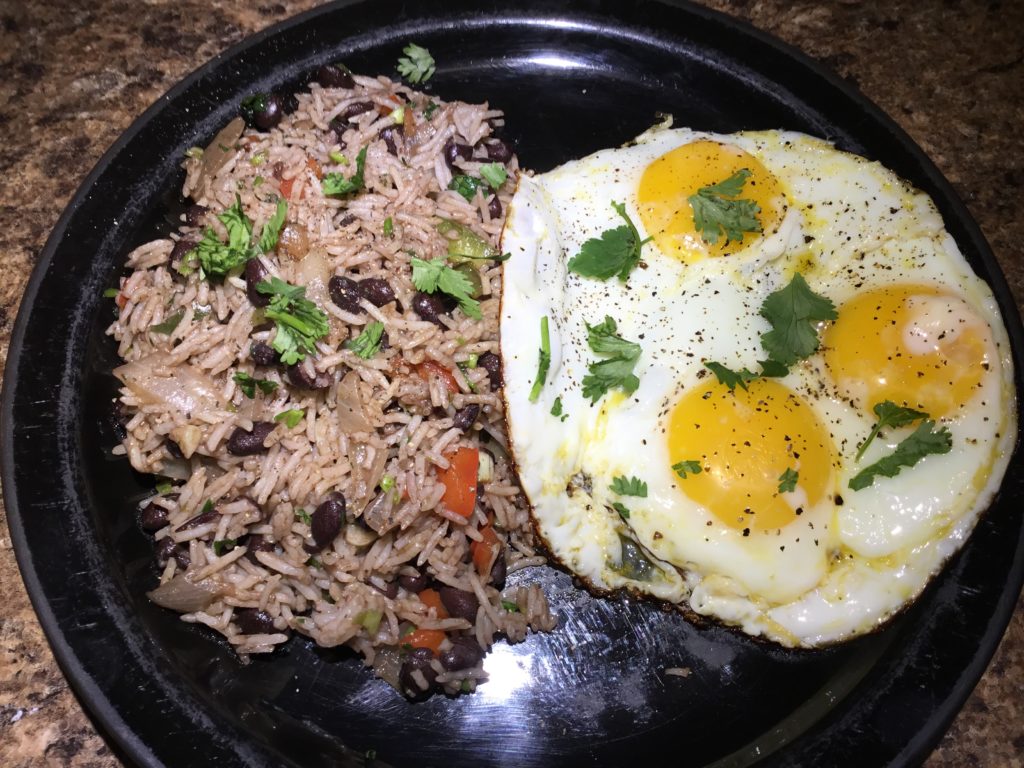 Costa Rican, main course, breakfast, rice