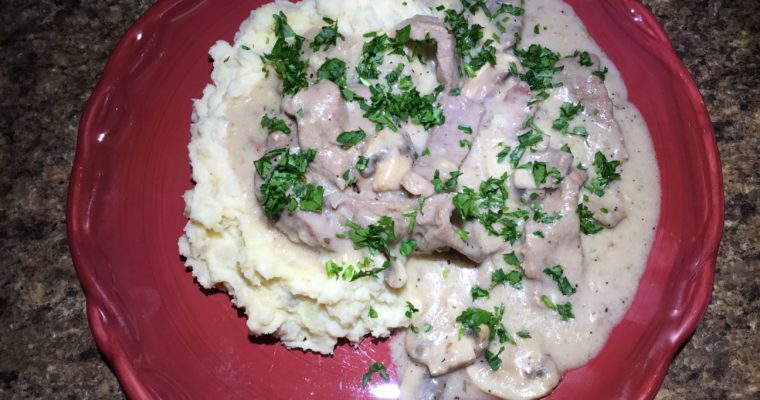 Beef in Mushroom Sauce