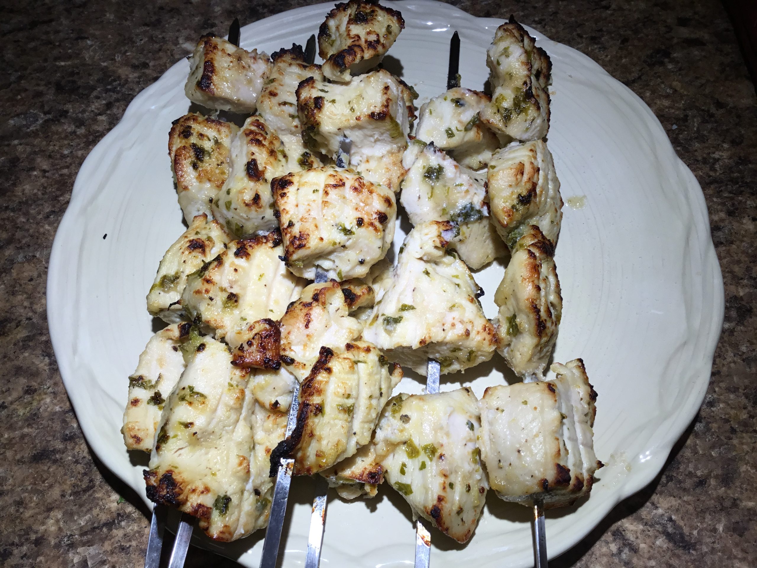 Pineapple Cilantro Lime Chicken Kabobs