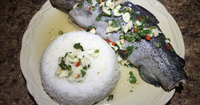 Thai Steamed Fish with Lime and Garlic