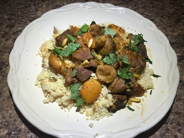 Moroccan, main course, lamb