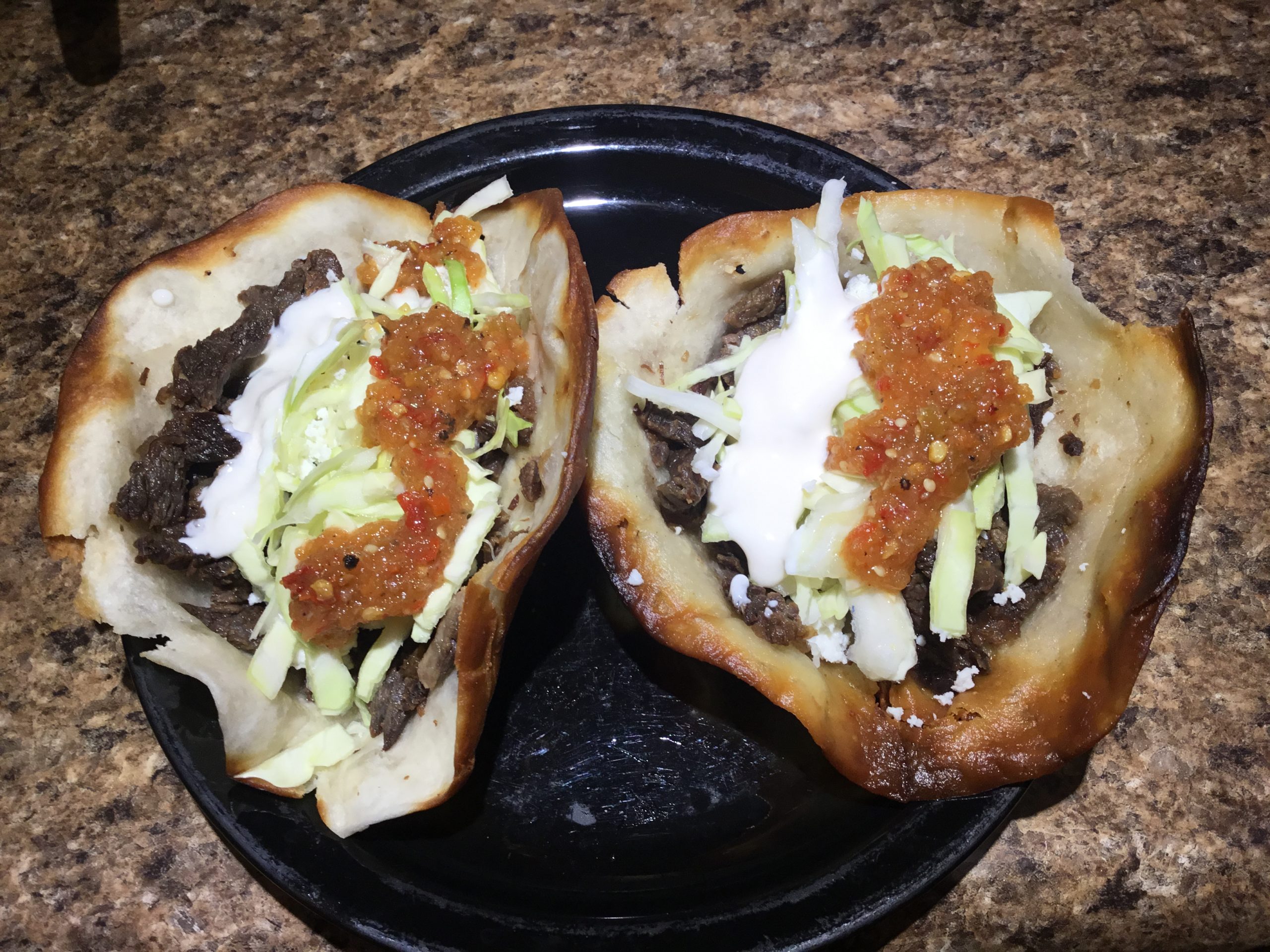 Beef Short Rib Fried Flour Tacos