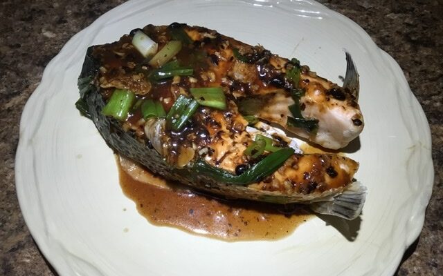 Steamed Salmon in Black Bean Sauce