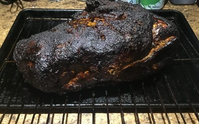 Smoked Pork Shoulder (Dry Rubbed)