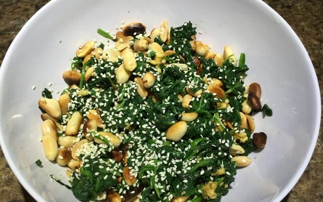 Spinach and Peanut Salad