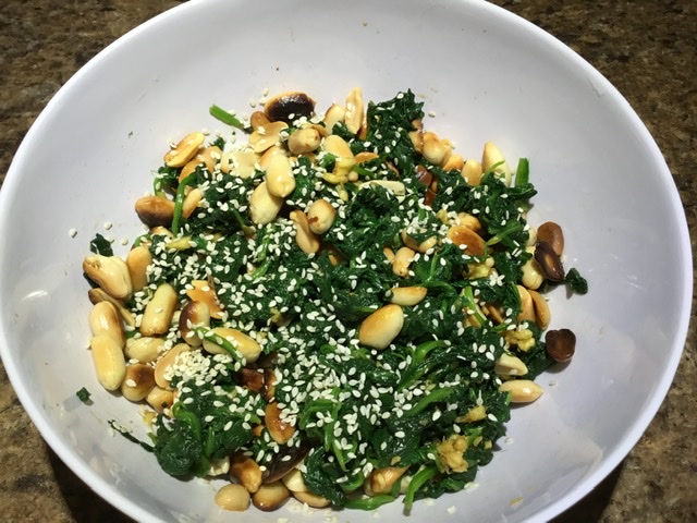 Spinach and Peanut Salad