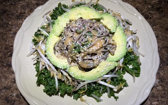 Kale Avocado Soba Noodle Salad