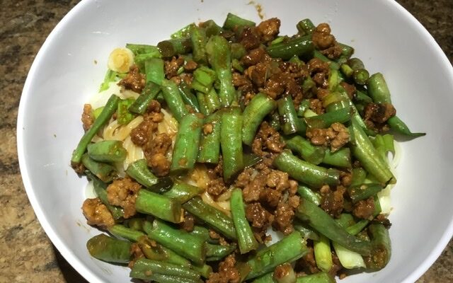 Stir Fried Green Beans with Ground Pork