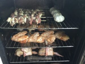 Smokers, appetizer, main course, chicken