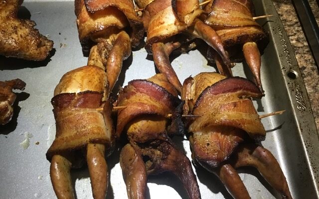 Bacon Wrapped Smoked Quail