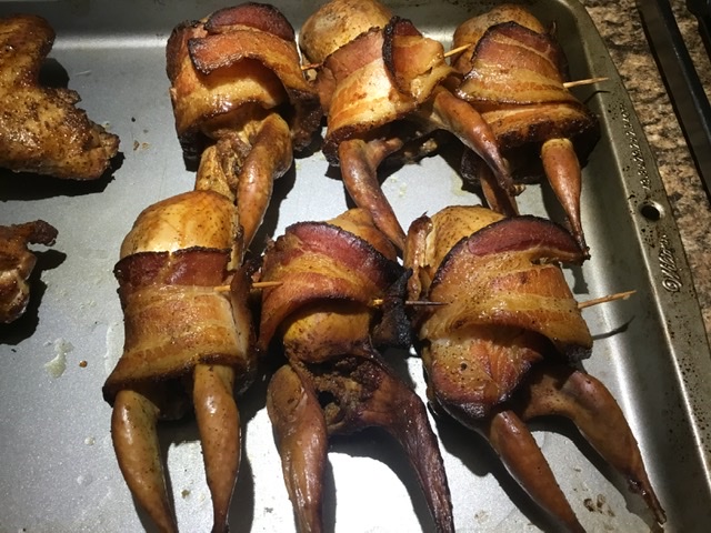 Bacon Wrapped Smoked Quail