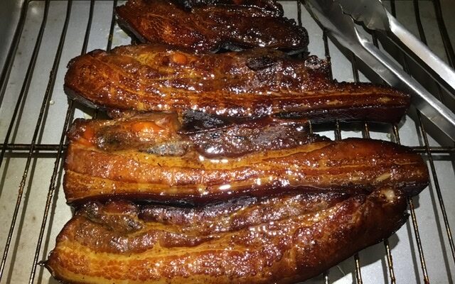 Honey Glazed Bone-In Pork Belly Steaks