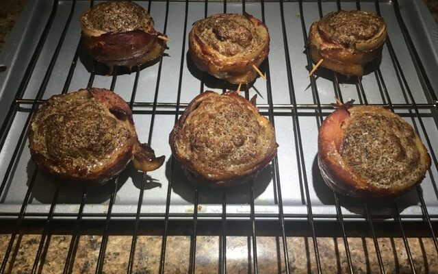 Bacon and Onion Wrapped Smoked Juicy Lucy