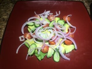 Columbian, main course, salad, vegan