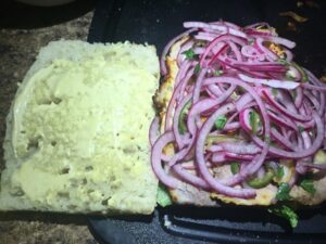 Peruvian, main course, pork, sandwich