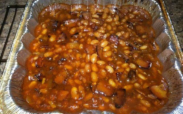 Smoked Beans with Bacon