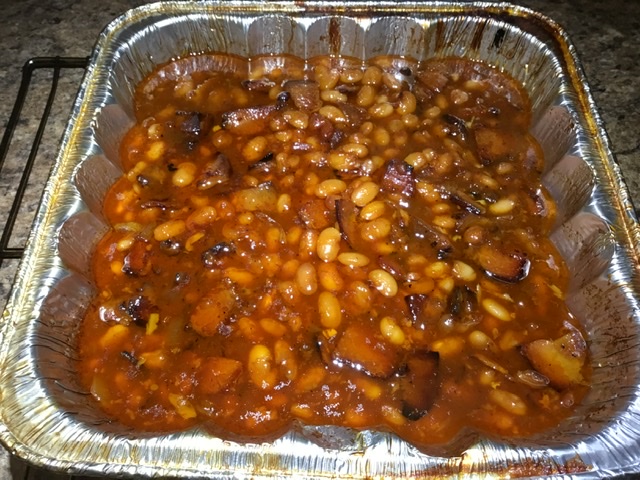 Smoked Beans with Bacon