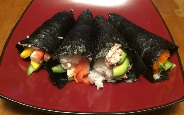 Sushi Hand Roll, 4 ways