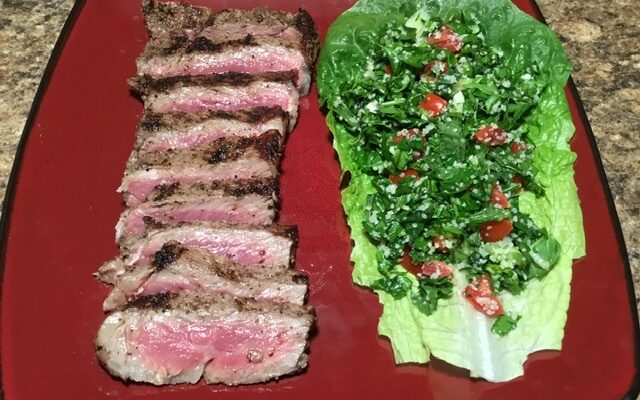 Lebanese-Style Strip Steak