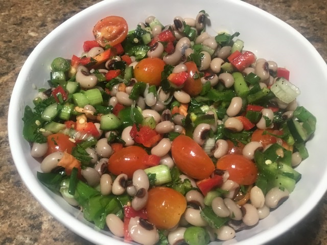 Saladu Nebbe (Senegalese Black Eyed Pea Salad)