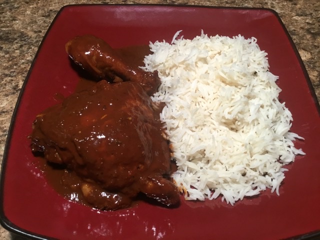 mexican mole with rice