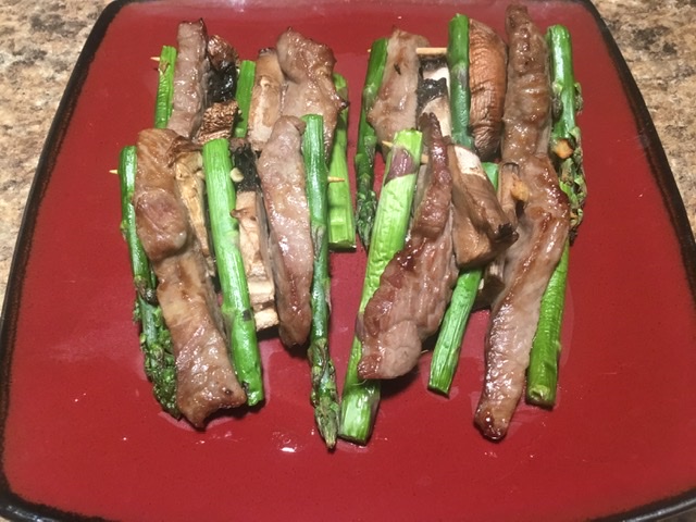 Sanjeok (Beef, Asparagus, Mushroom Skewers)