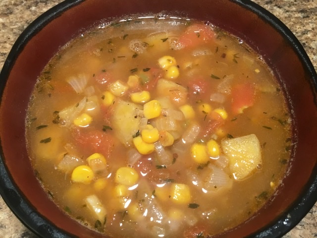 Plantain and Corn Soup