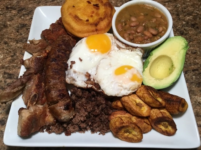 Colombian, main course, pork, beef