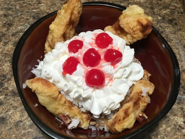 Fried Banana Split with Dulce de Leches - STONED SOUP