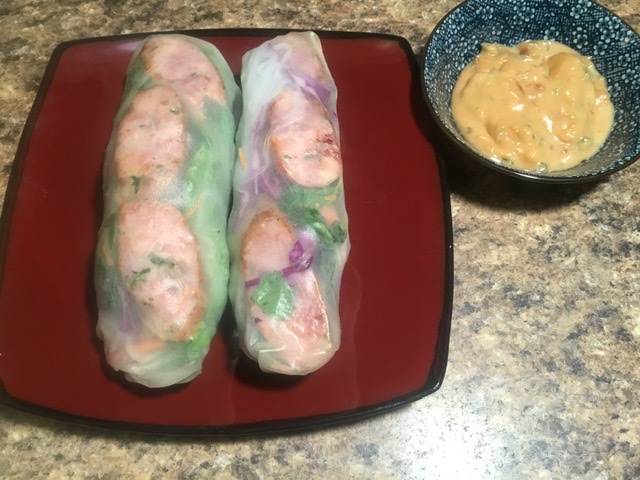 Spring Rolls with Hmong Sausage