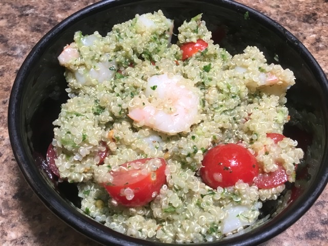 Chimichurri Shrimp Quinoa Salad