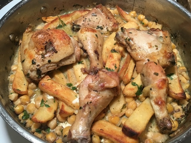Kbab (Algerian Chicken with Chickpeas and Potatoes)
