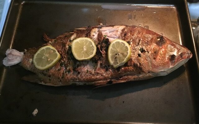 Grilled Whole Red Snapper