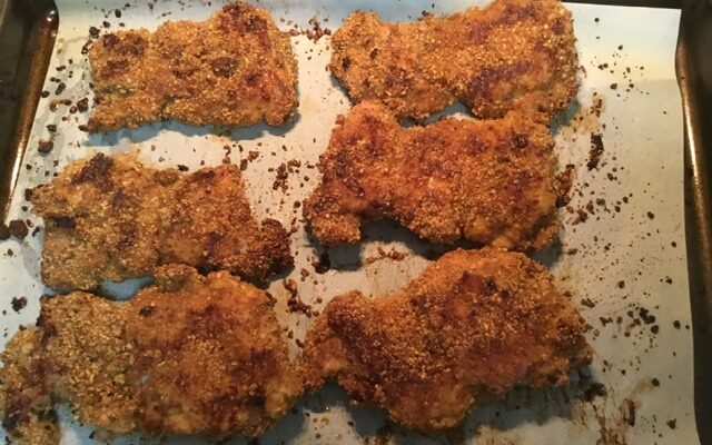 Chili Lime Almond Encrusted Chicken Thighs