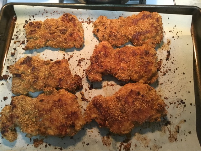 Chili Lime Almond Encrusted Chicken Thighs