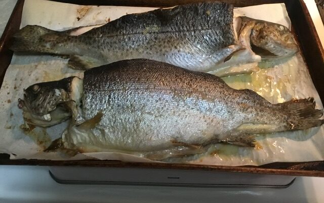 Baked Whole Rainbow Trout
